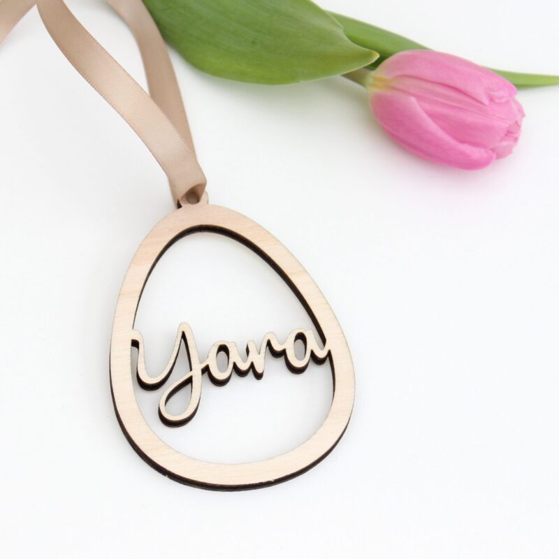 Paashanger ei met naam