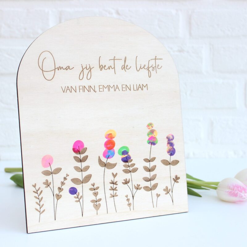 Bloemen met vingerafdrukken