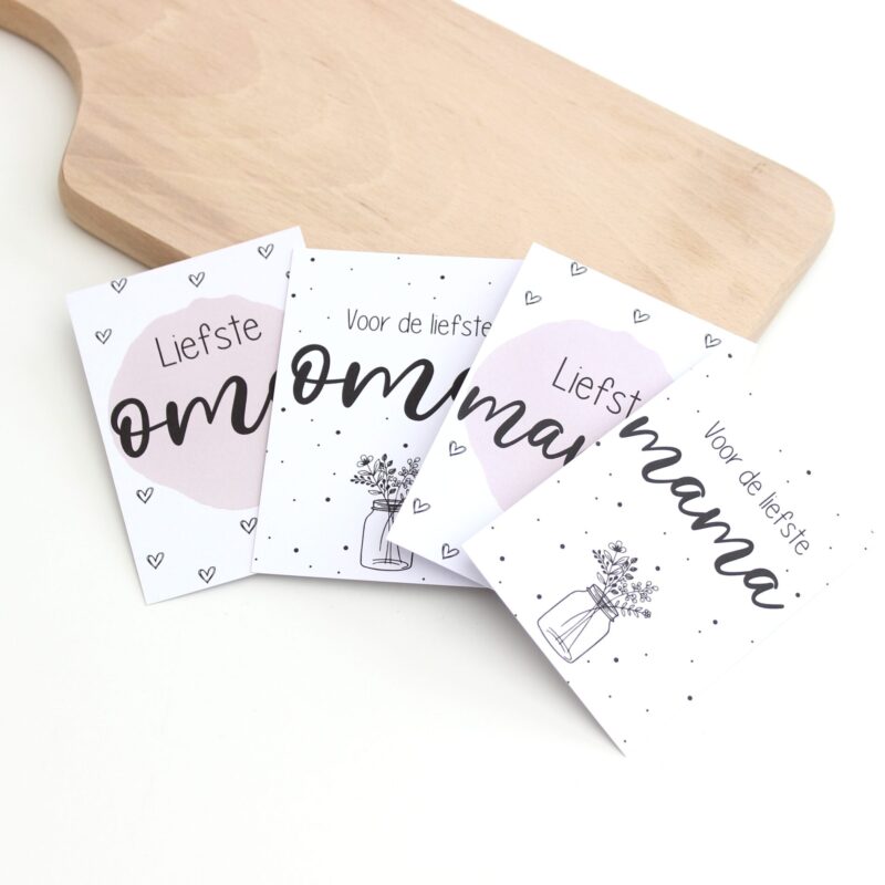 Kaartje voor mama of oma