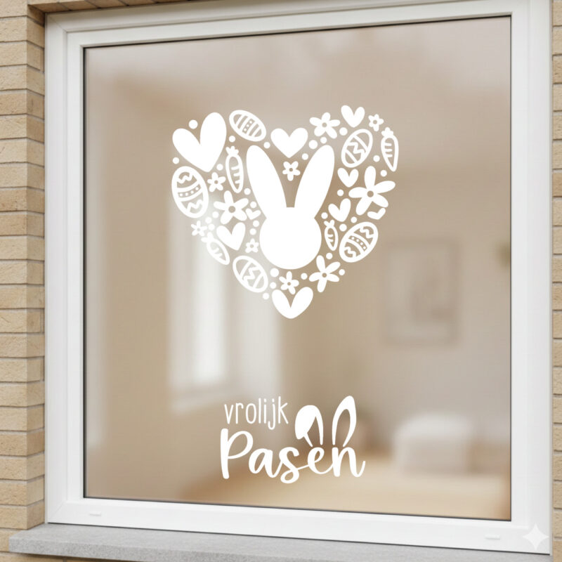 Raamsticker Paashart