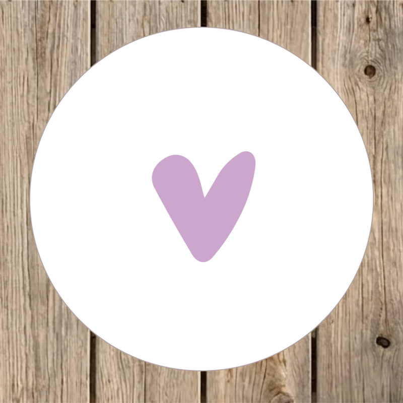 Tuincirkel Hartje 40 cm pastel