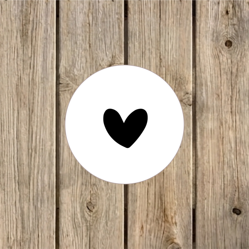 Tuincirkel hartje 15 cm wit