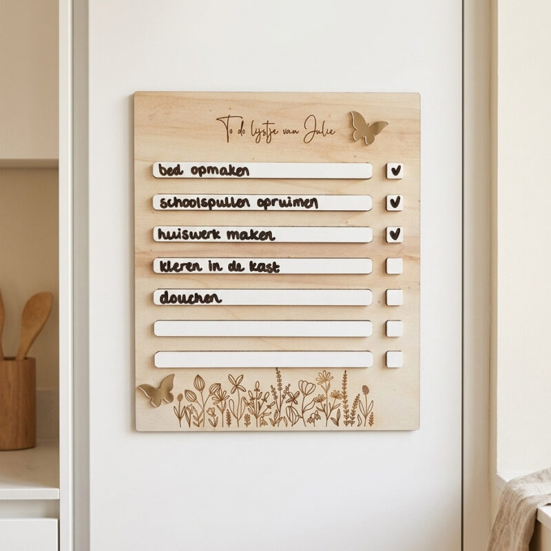 To do planner voor kinderen vanaf 7 jaar, herbruikbare weekplanner met whiteboardstift voor meer structuur en overzicht