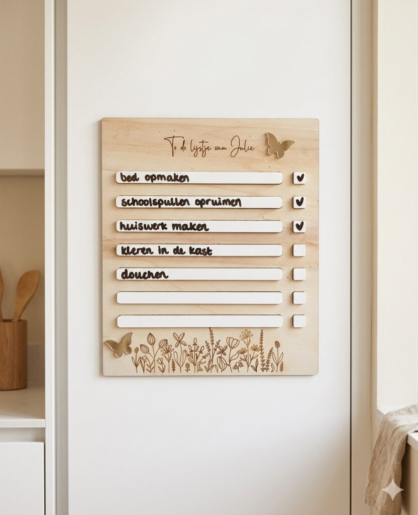 To do planner voor kinderen vanaf 7 jaar, herbruikbare weekplanner met whiteboardstift voor meer structuur en overzicht