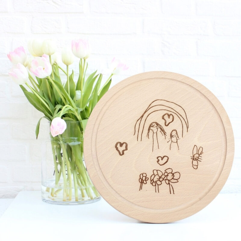 Ontbijtplank met eigen gravering