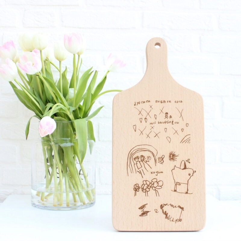 Serveerplank met eigen gravering