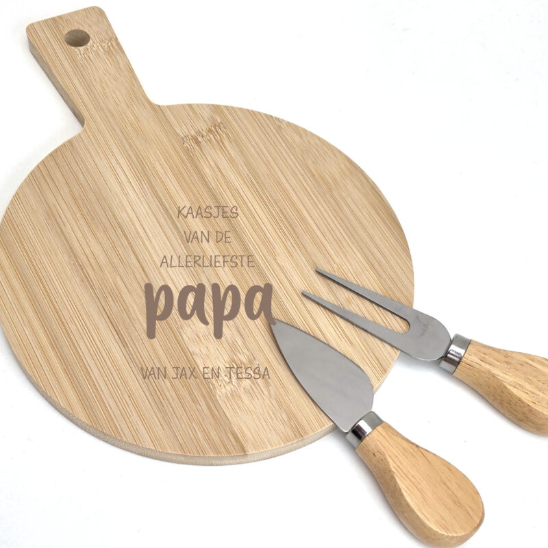 Gepersonaliseerd kaasplankje voor papa/opa