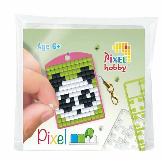 Pixelhobby sleutelhanger panda knutselpakket voor kinderen vanaf 6 jaar